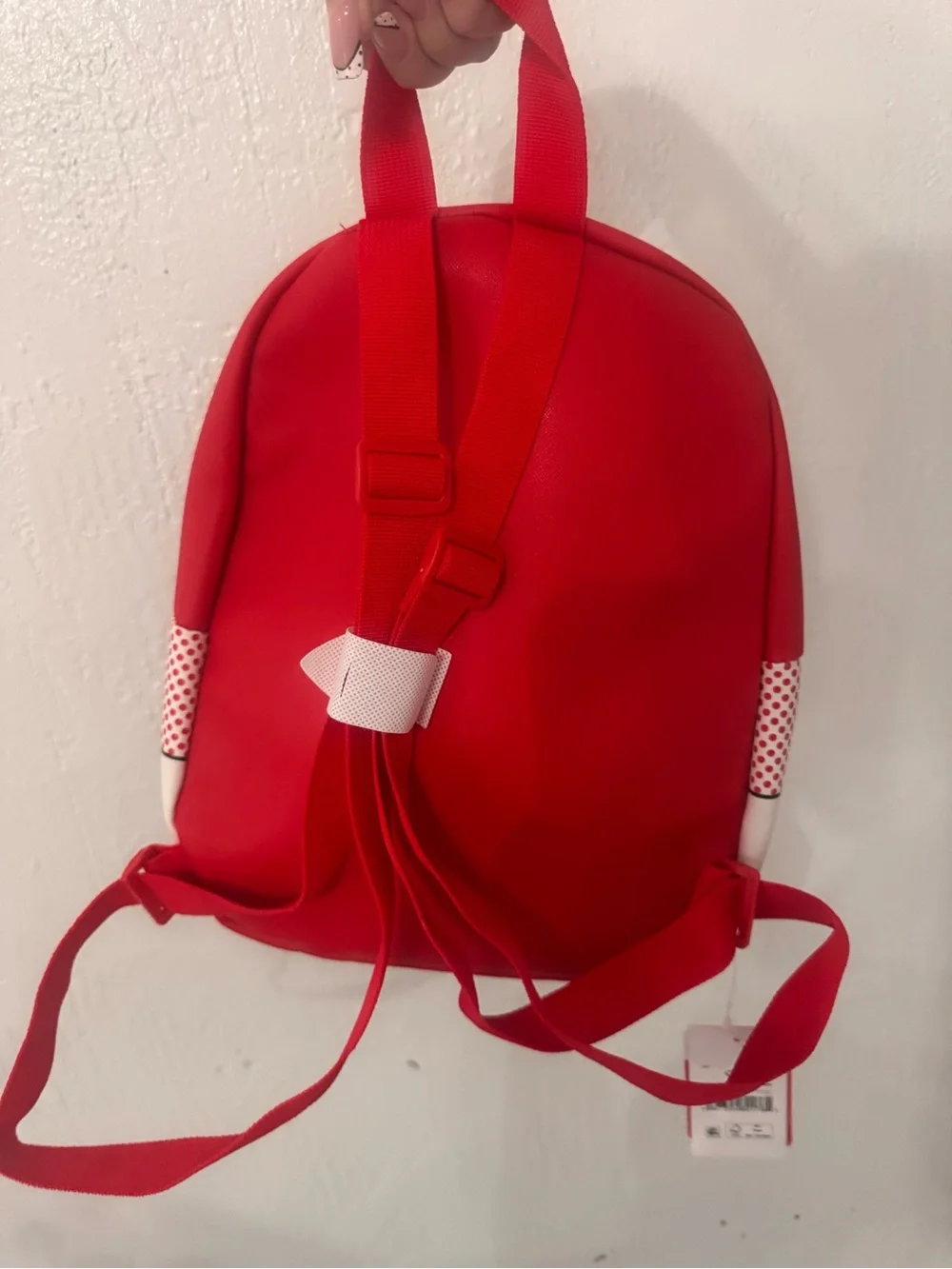 SANRIO Hello Kitty Red and White Mini Backpack with Rainbow Graphic